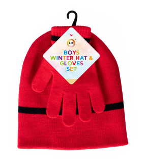 Boys Winter Hat & Gloves Set