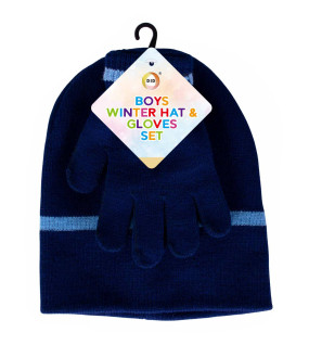 Boys Winter Hat & Gloves Set