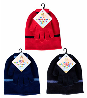 Boys Winter Hat & Gloves Set