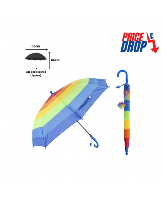 Kid’s Rainbow Umbrella W/Whistle