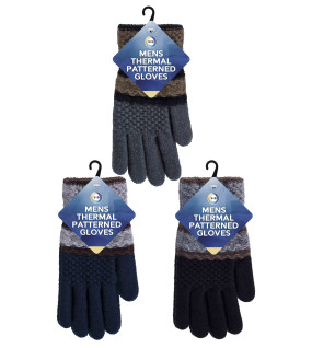Mens Thermal Patterned Gloves
