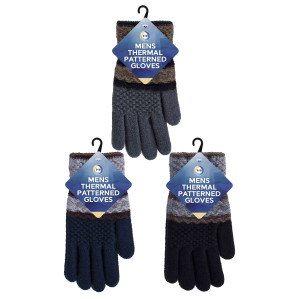 Mens Thermal Patterned Gloves