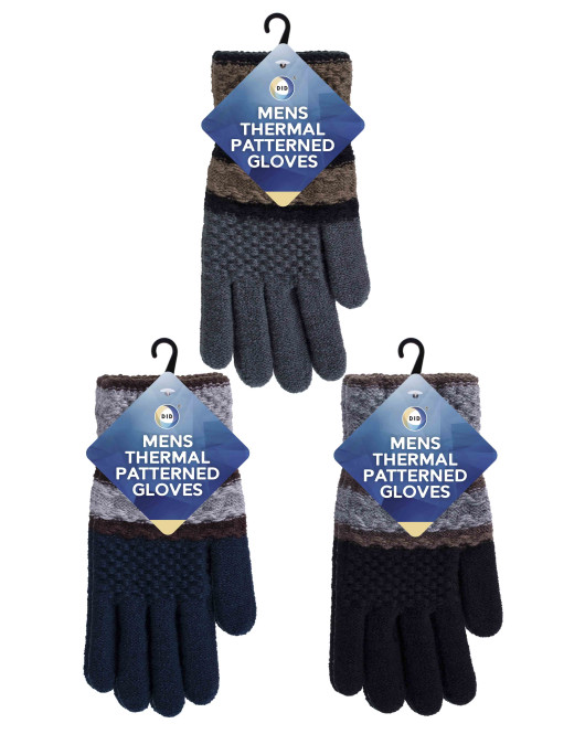Mens Thermal Patterned Gloves