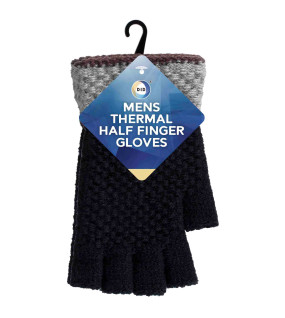 Mens Thermal Half Finger Gloves