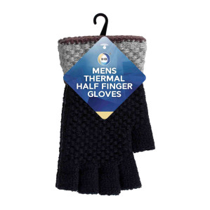 Mens Thermal Half Finger Gloves