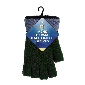 Mens Thermal Half Finger Gloves