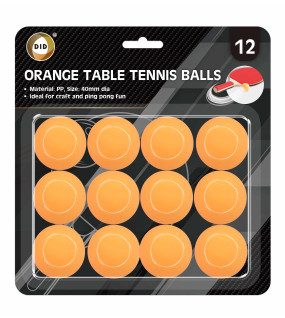 12Pk Orange Table Tennis Balls