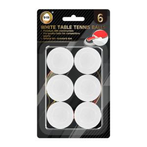 6Pk White Table Tennis Balls