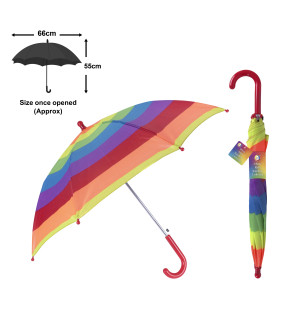 66cm Kids Rainbow Umbrella