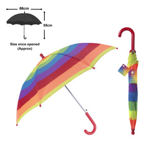 66cm Kids Rainbow Umbrella