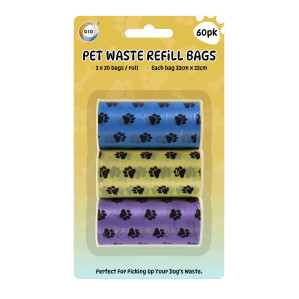 3 x 20pc Pet Waste Refill Bags 