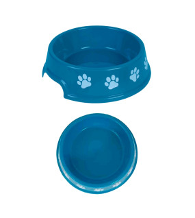 21.5cm 750ml Paw Print Plastic Pet Bowl