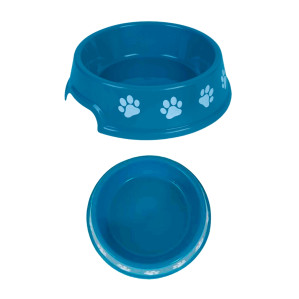 21.5cm 750ml Paw Print Plastic Pet Bowl