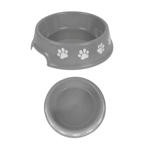 21.5cm 750ml Paw Print Plastic Pet Bowl