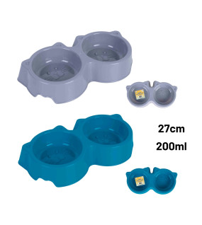 27cm 200ml Double Plastic Pet Bowl