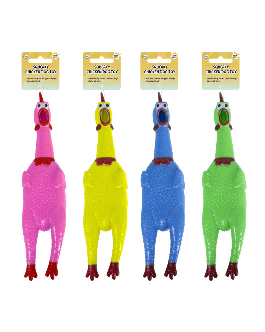 Squeaky Chicken Dog Toy