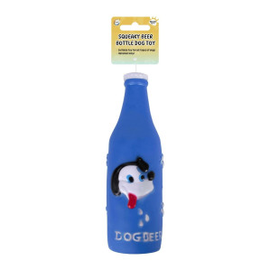 Squeaky Beer Bottle Dog Toy