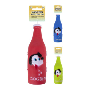 Squeaky Beer Bottle Dog Toy
