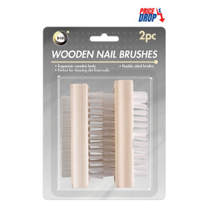 2pc Wooden Nail Brushes