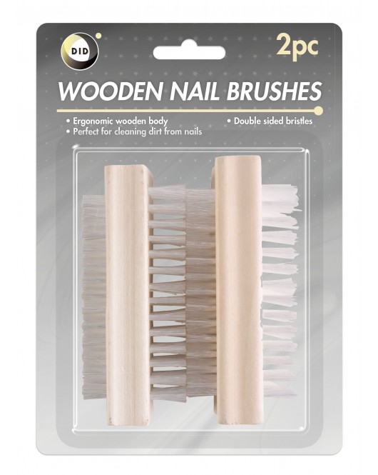 2pc Wooden Nail Brushes