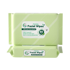 50Pk Cleansing Facial Wipes