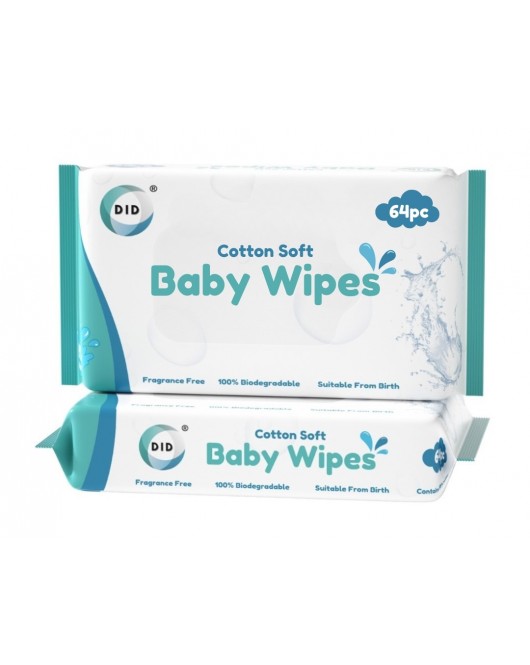 64Pk Biodegradable Baby Wipes
