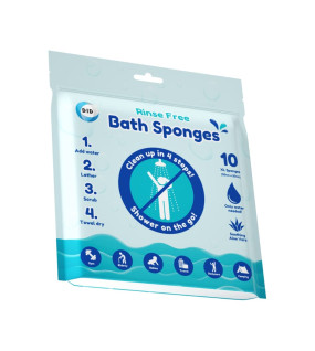 10Pk Rinse Free Bath Sponges