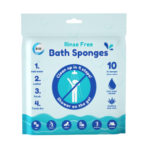 10Pk Rinse Free Bath Sponges