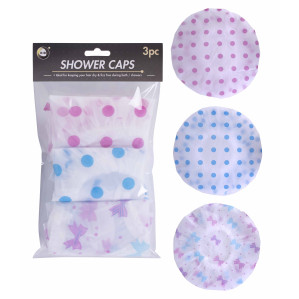 3Pk Shower Caps