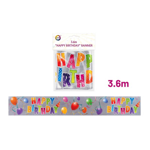 3.6m Happy Birthday Banner