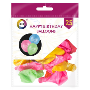 25pc Happy Birthday Balloons
