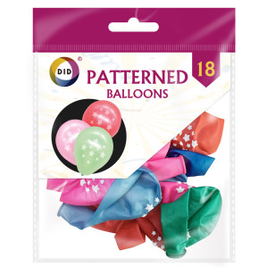 18pc Patterned Balloons
