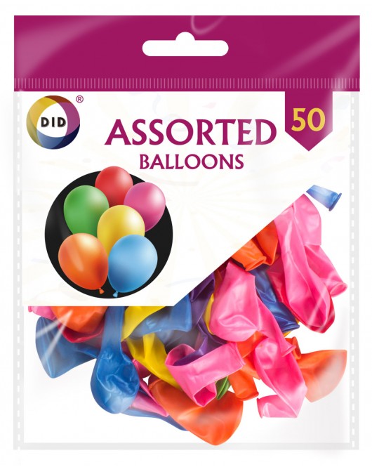 50pc Assorted Balloons