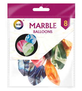 8pc Marble Balloons