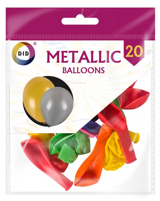 20pc Metallic Balloons