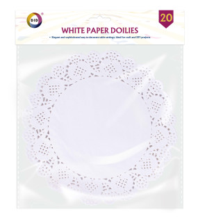 20pc White Paper Doilies