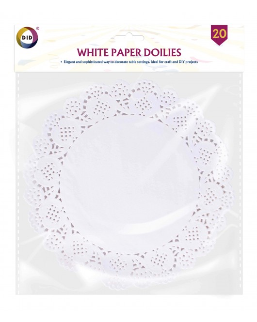 20pc White Paper Doilies