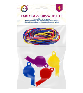 4pc Party Favours Whistles