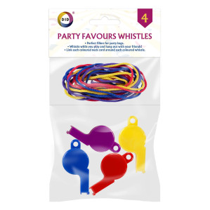 4pc Party Favours Whistles