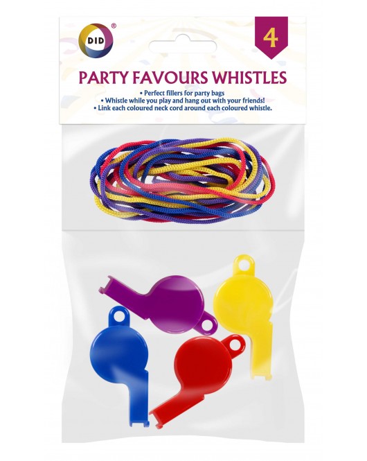 4pc Party Favours Whistles