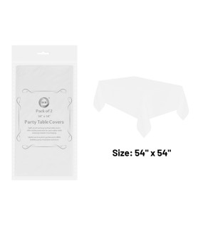 2pc 54" x 54" Table Covers - White