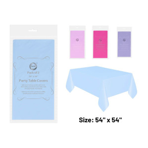 2pc 54" x 54" Table Covers - Assrt Colours