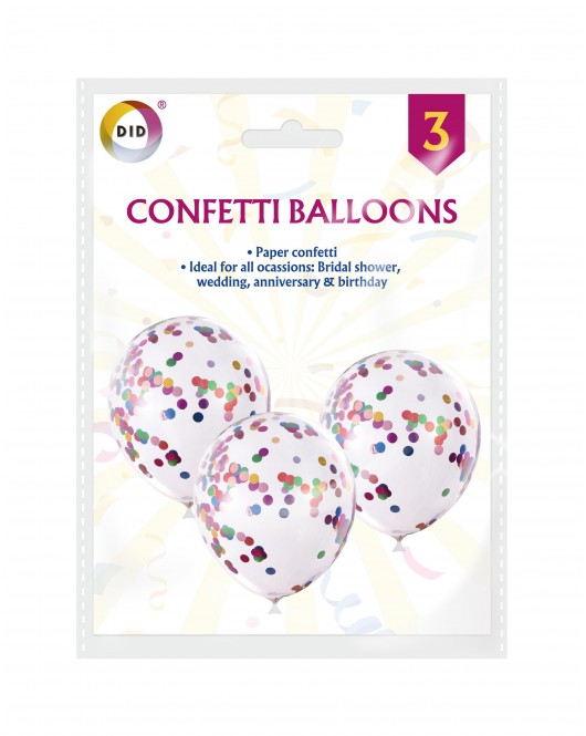 3pc Confetti Balloons