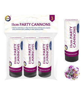 3pc 11cm Party Cannons