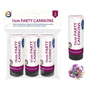 3pc 11cm Party Cannons