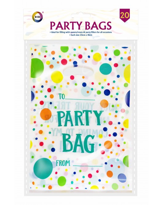 20Pk 18cm x 23cm Party Bags