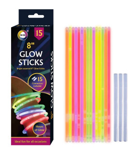 15Pk 8" Glow Sticks