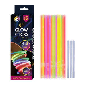 15Pk 8" Glow Sticks