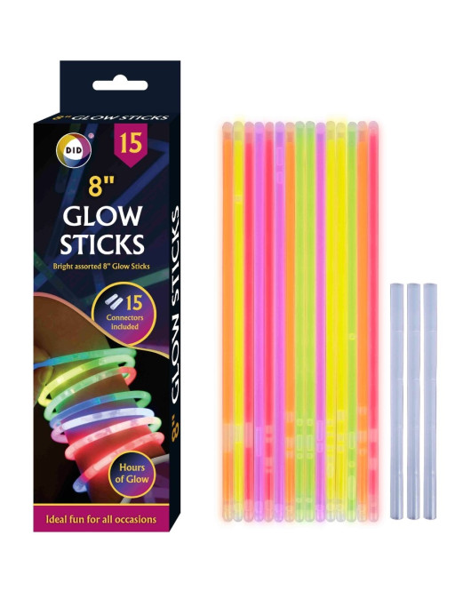 15Pk 8" Glow Sticks