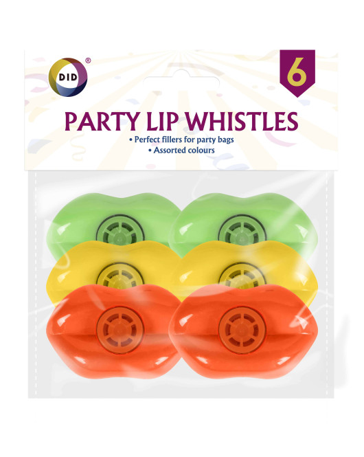 6pc Party Lip Whistles 6pc Party Lip Whistles